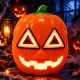 Halloween világító tök maszk – rémisztő kacajjal