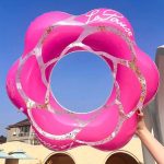 Csillámos, glitteres szirom alakú úszógumi 