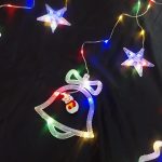 5 méteres LED fényfüzér karácsonyi figurákkal, harang fenyő hópehely hold