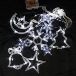 5 méteres LED fényfüzér karácsonyi figurákkal, harang fenyő hópehely hold