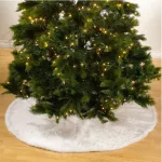 Karácsonyfatalp takaró, karácsonyfa szoknya , hófehér szőrme, műszőrme 150cm