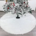 Karácsonyfatalp takaró, karácsonyfa szoknya , hófehér szőrme, műszőrme 150cm