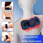 Mini masszázskészülék 8 mód, 19 intenzitási fokozat, 4 masszázs pont
