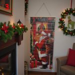 Karácsonyi ajtó függöny ablak zászló 96x40