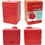 Elektromos, számzáras széf persely , piros