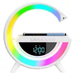 BT-3401 RGB LED lámpa órával, Bluetooth zenelejátszó, vezetéknélküli telefontöltő