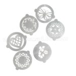 Tortadíszítő sablon , stencil, kávéhoz, süteményhez 8 darabos 
