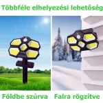 Extra erős fényű napelemes kültéri lámpa mozgásérzékelővel, 124 COB (SH-580B)