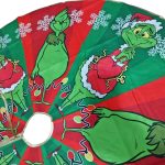 Grincs karácsonyfa szoknya, karácsonyfa talp takaró 90cm 