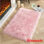 Szív alakú műszőrme szőnyeg 90x70cm 