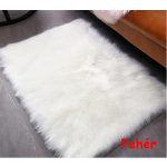 Szív alakú műszőrme szőnyeg 90x70cm 