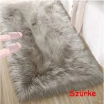 Szív alakú műszőrme szőnyeg 90x70cm 