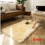 Szív alakú műszőrme szőnyeg 90x70cm 