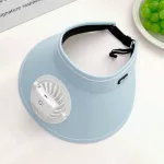 Felnőtt napellenző sapka 3 fokozatú ventilátorral, USB újratölthető