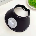 Felnőtt napellenző sapka 3 fokozatú ventilátorral, USB újratölthető