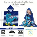 Kapucnis, gyerek strand törölköző, poncsó 