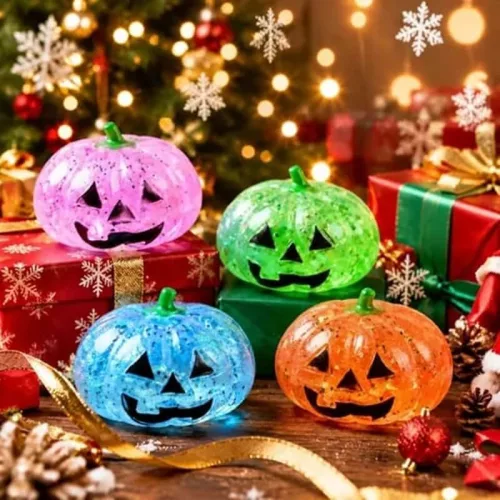 Halloween csillámos tök squishy