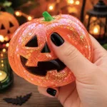Halloween csillámos tök squishy