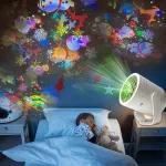 Ünnepi vetítő projektor – 16 mintás LED fény dekoráció ünnepi motívumokkal