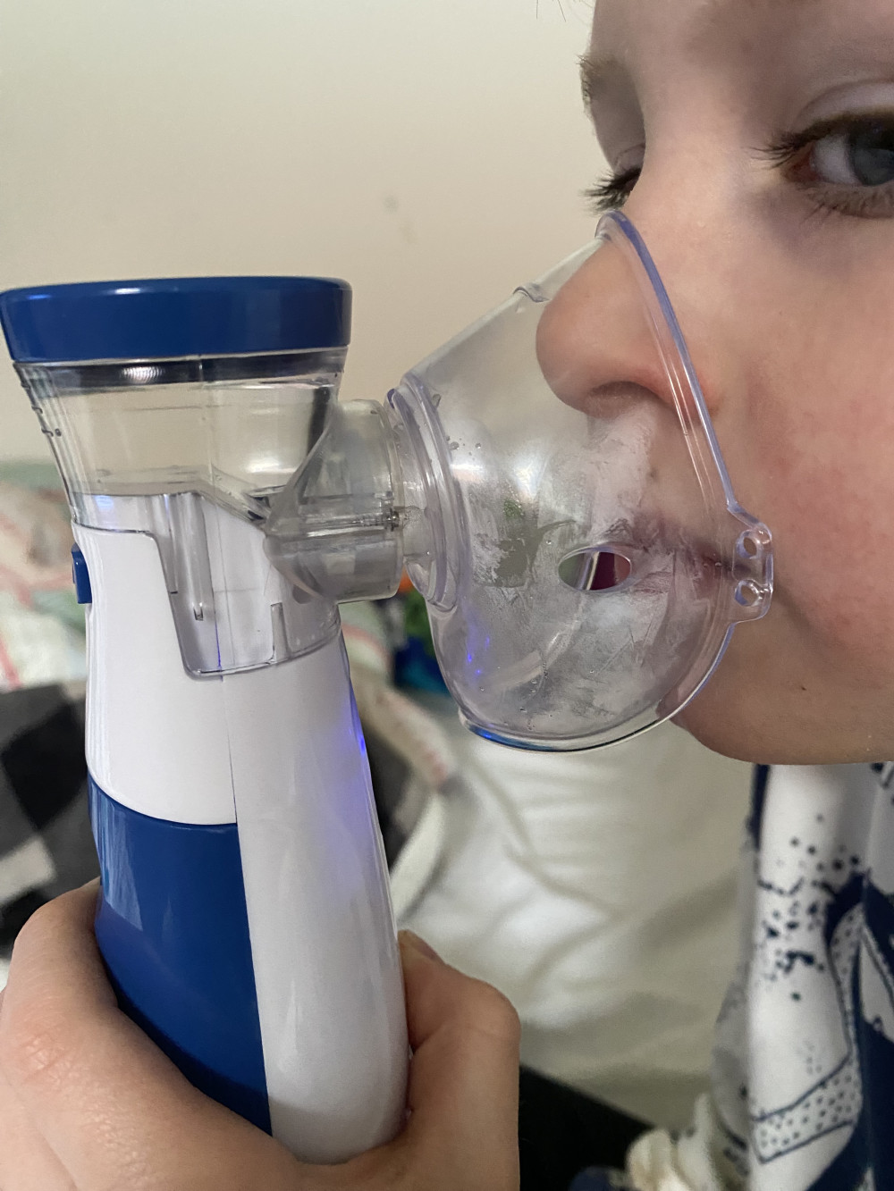   Hordozható, ultrahangos inhalátor, USB-s, gyerek és felnőtt maszk
